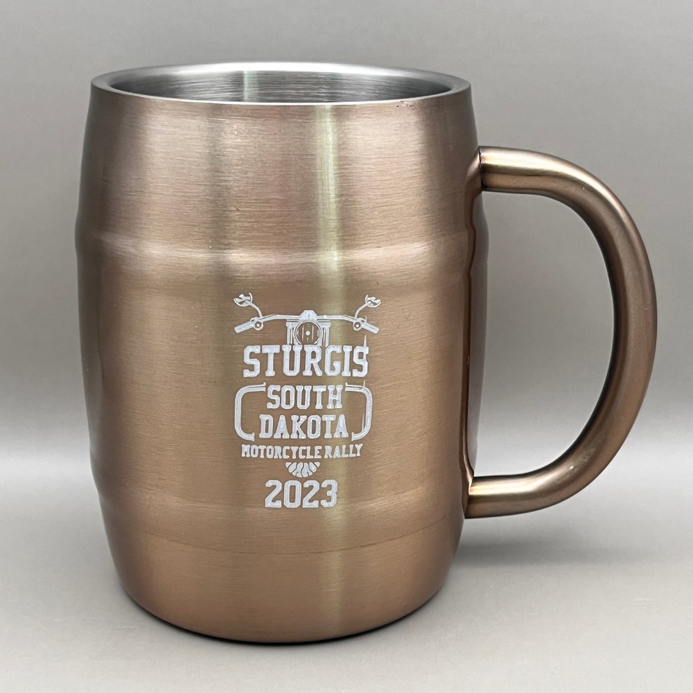 Sturgis‎ South Dakota Motorcycle Rally 2023 Stainless Steel Barrel Mug Copper